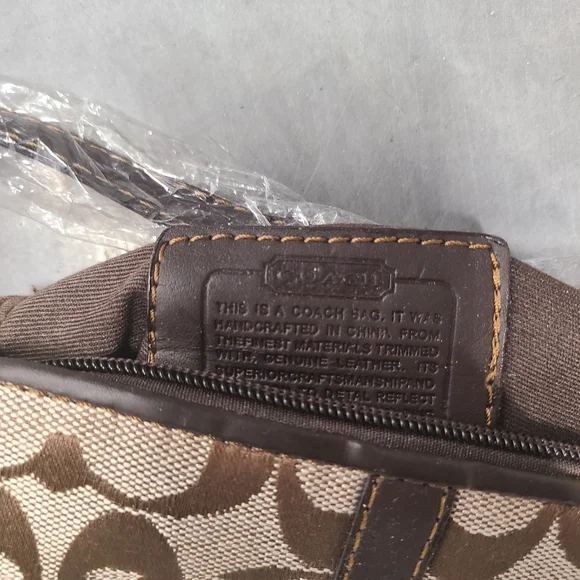 Coach Brown Signature Canvas Bag - Picture 2 of 5